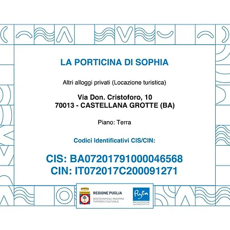 La Porticina Di Sophia Holiday home Castellana Grotte